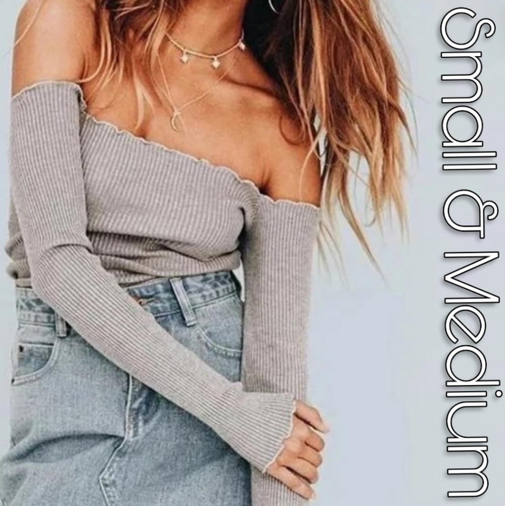 💥NEW💥 Sexy cold shoulder ribbed top